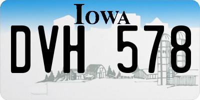 IA license plate DVH578