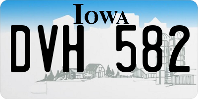 IA license plate DVH582