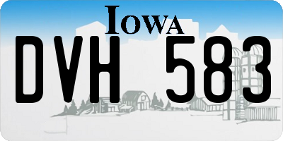IA license plate DVH583