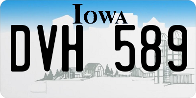 IA license plate DVH589