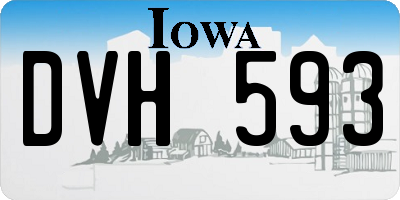 IA license plate DVH593