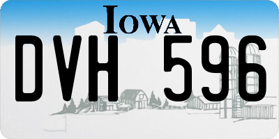 IA license plate DVH596