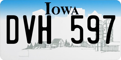 IA license plate DVH597