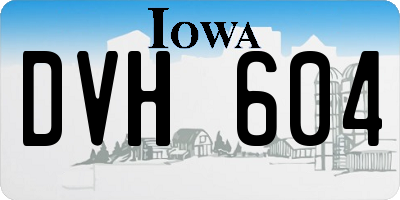 IA license plate DVH604