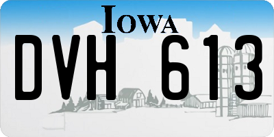 IA license plate DVH613