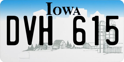 IA license plate DVH615