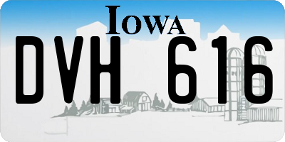 IA license plate DVH616
