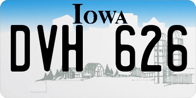 IA license plate DVH626