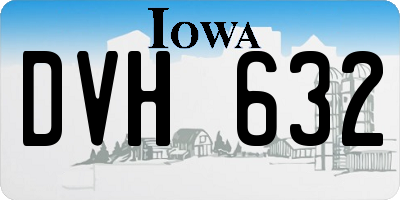 IA license plate DVH632