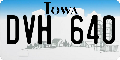 IA license plate DVH640