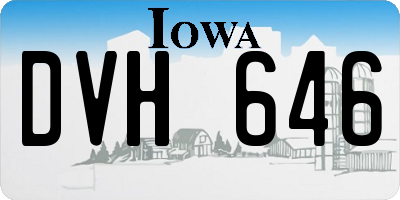 IA license plate DVH646