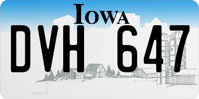 IA license plate DVH647