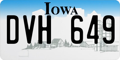 IA license plate DVH649