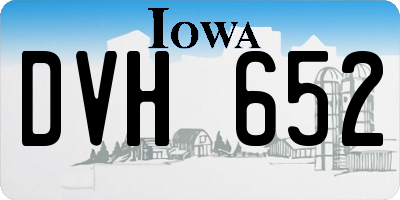 IA license plate DVH652