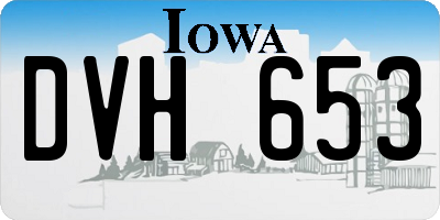 IA license plate DVH653