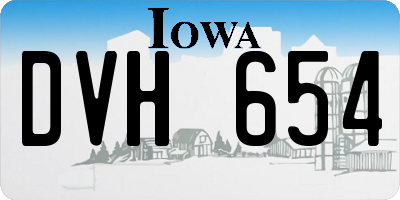 IA license plate DVH654