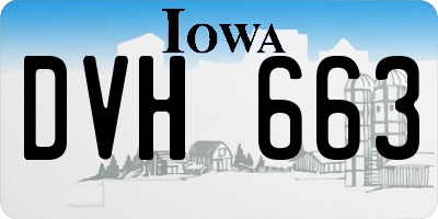 IA license plate DVH663