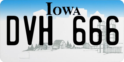 IA license plate DVH666