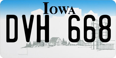 IA license plate DVH668