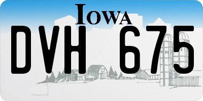 IA license plate DVH675