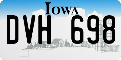 IA license plate DVH698