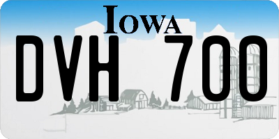 IA license plate DVH700