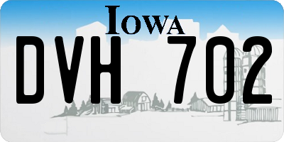 IA license plate DVH702