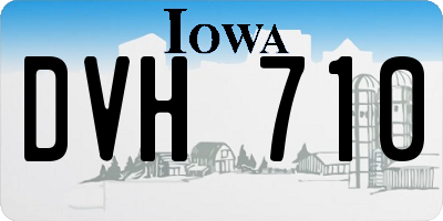 IA license plate DVH710