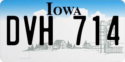 IA license plate DVH714