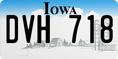 IA license plate DVH718