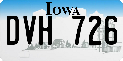 IA license plate DVH726