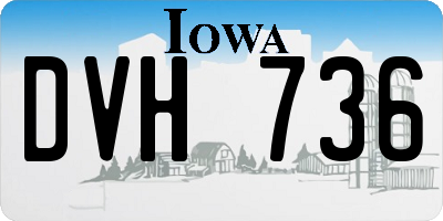 IA license plate DVH736