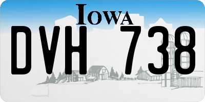 IA license plate DVH738