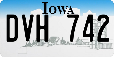 IA license plate DVH742