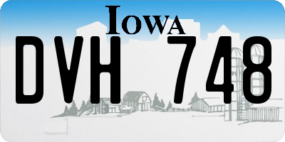 IA license plate DVH748