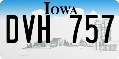 IA license plate DVH757