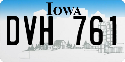 IA license plate DVH761