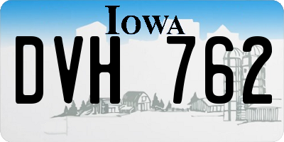 IA license plate DVH762