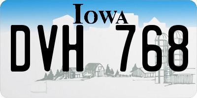 IA license plate DVH768