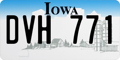 IA license plate DVH771