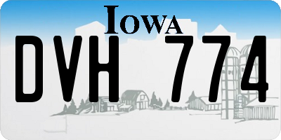 IA license plate DVH774