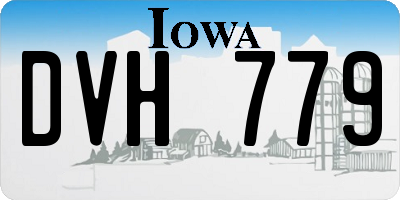 IA license plate DVH779