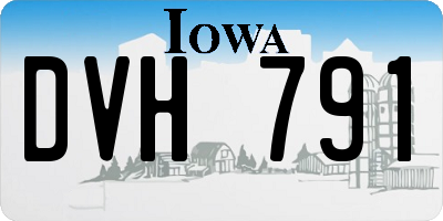 IA license plate DVH791