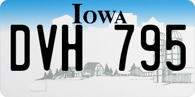 IA license plate DVH795