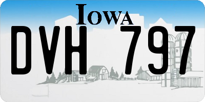 IA license plate DVH797