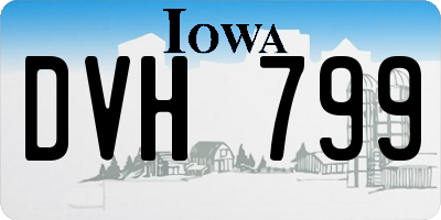 IA license plate DVH799