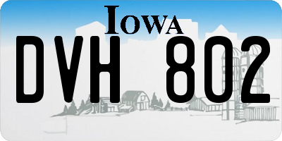 IA license plate DVH802
