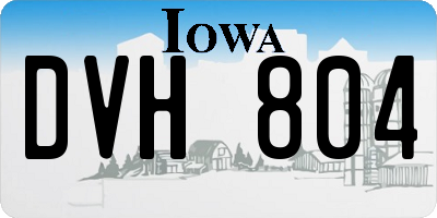 IA license plate DVH804