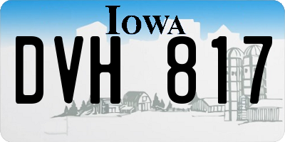 IA license plate DVH817