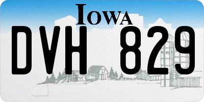 IA license plate DVH829